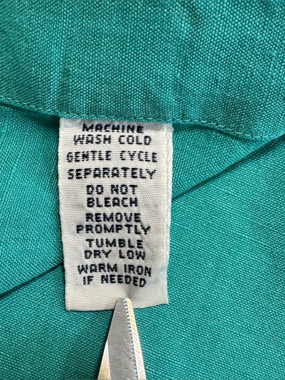 VTG Polo Ralph Lauren Linen Silk Safari Utility Button Shirt Men’s 2XL Teal Blue - Picture 5 of 8